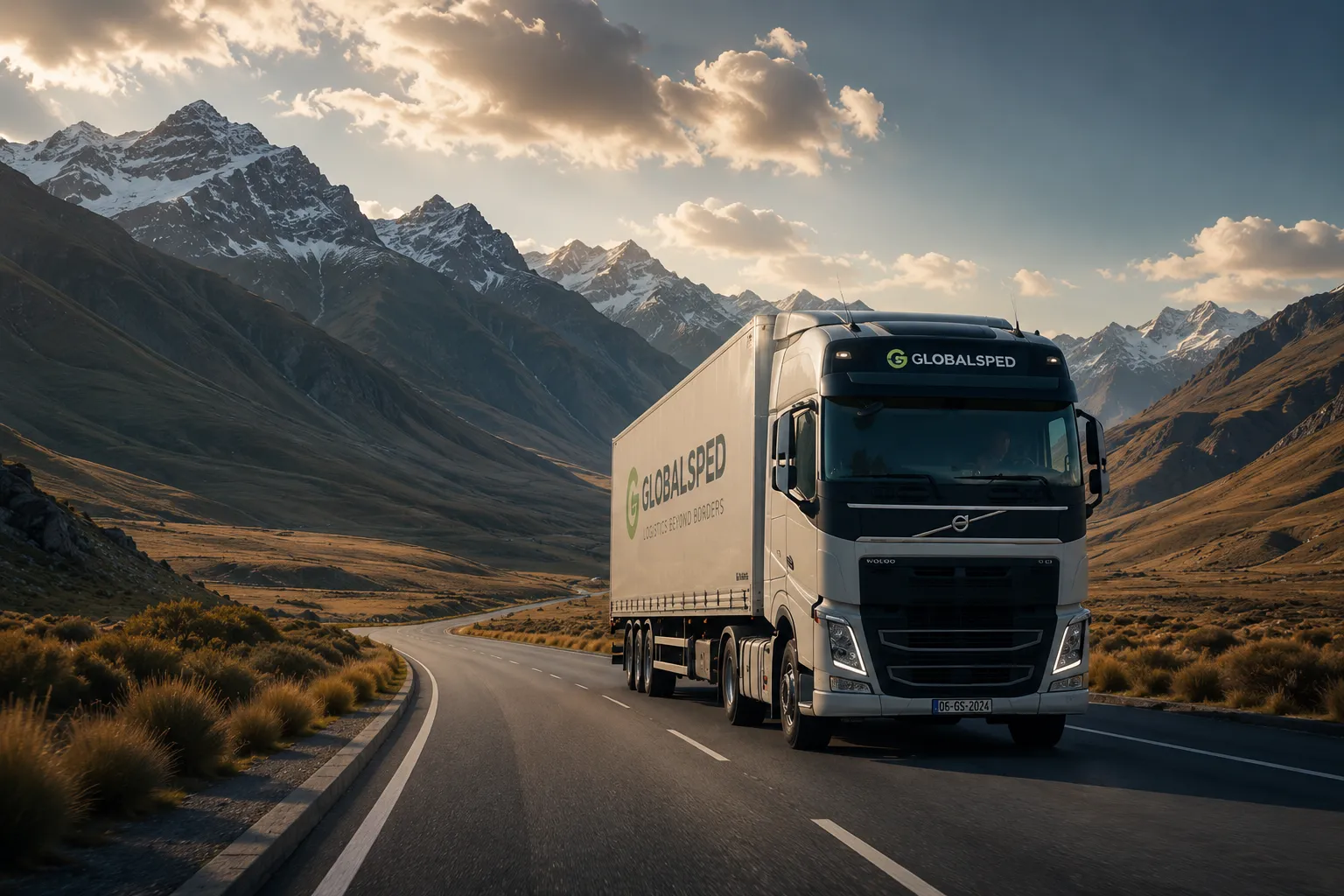 LKW auf internationaler Route Richtung Zentralasien